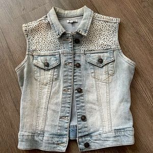 Studded Denim Vest